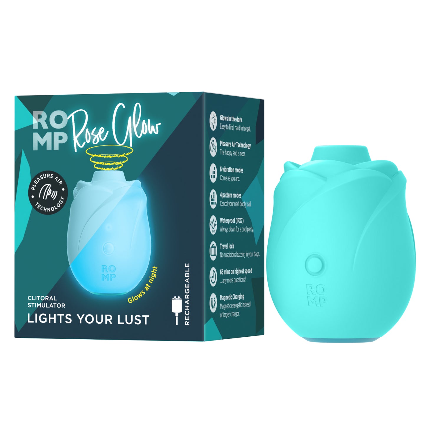 Glow-In-The-Dark Rose Toy Clitoral Stimulator by ROMP