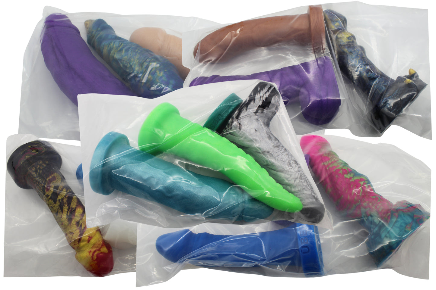Discount Grab Bag - 3 Girthy/Advanced Size Dildos