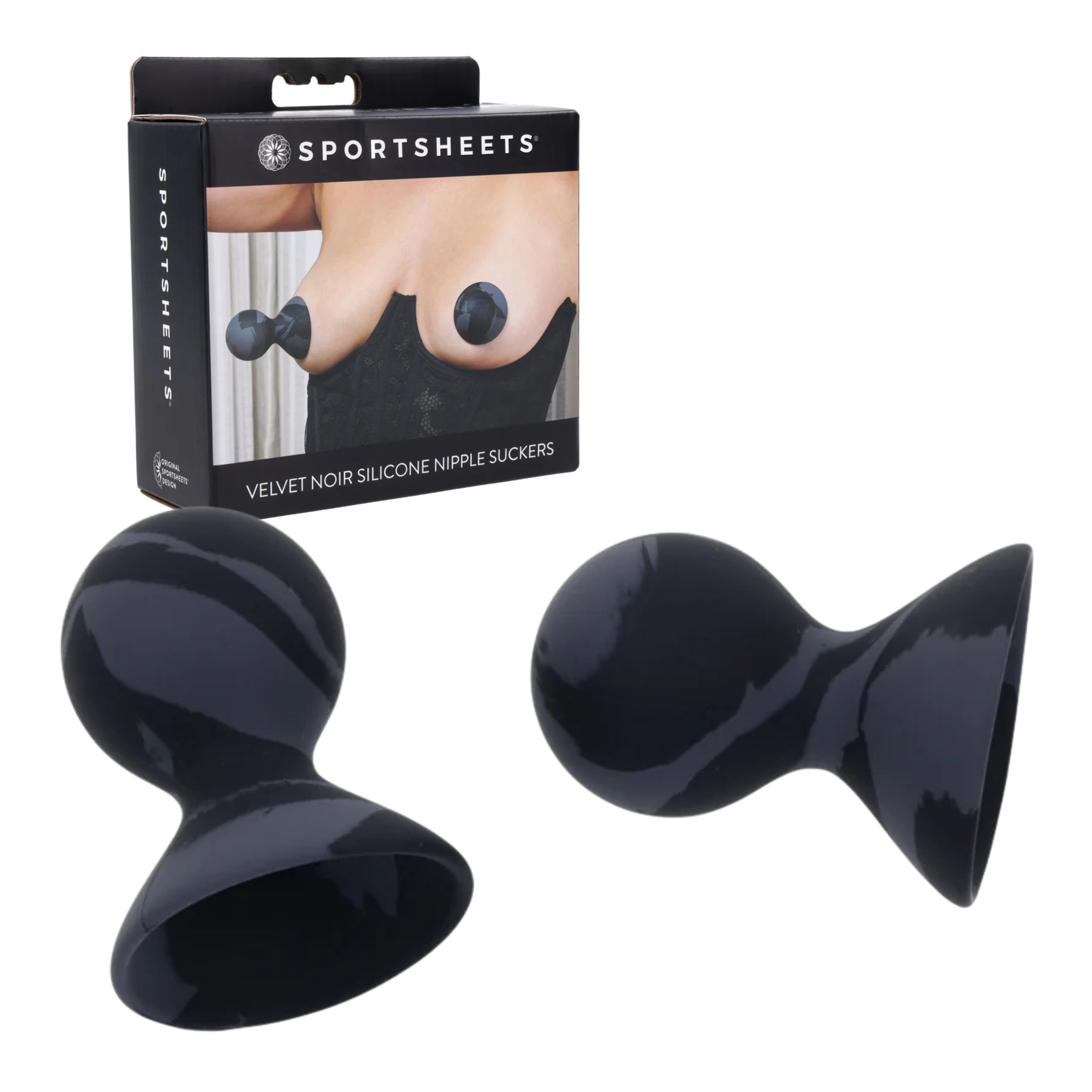 Velvet Noir Silicone Nipple Suckers by Sportsheets