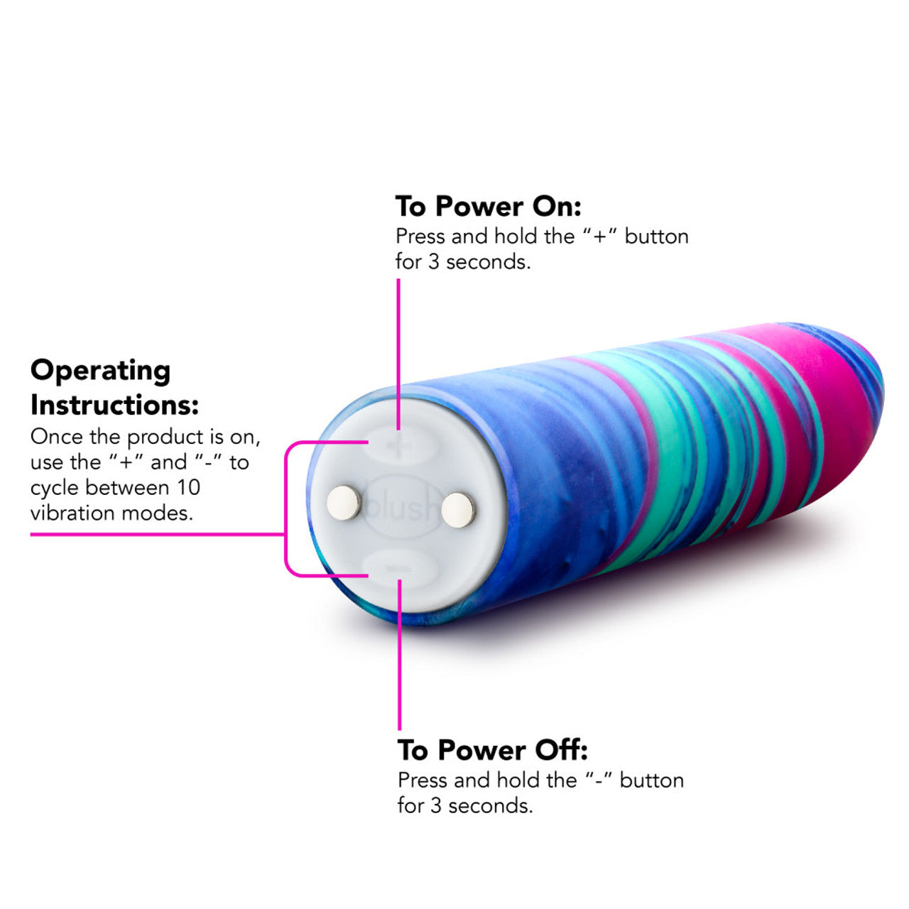 Limited Addiction Bullet Vibrator - Mesmerize - Power Vibe - Azure