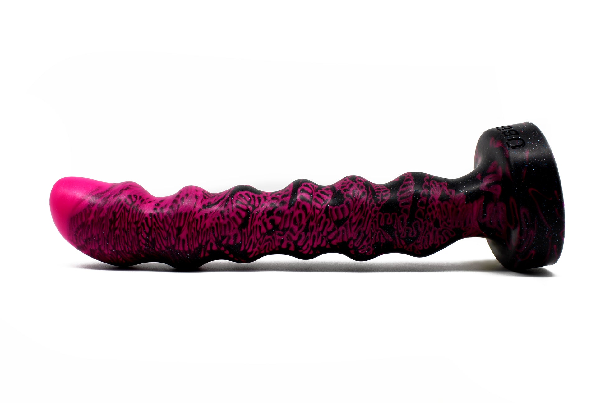 Elegantis Anal Dildo in an ombre of Vivid Pink to Luster Black