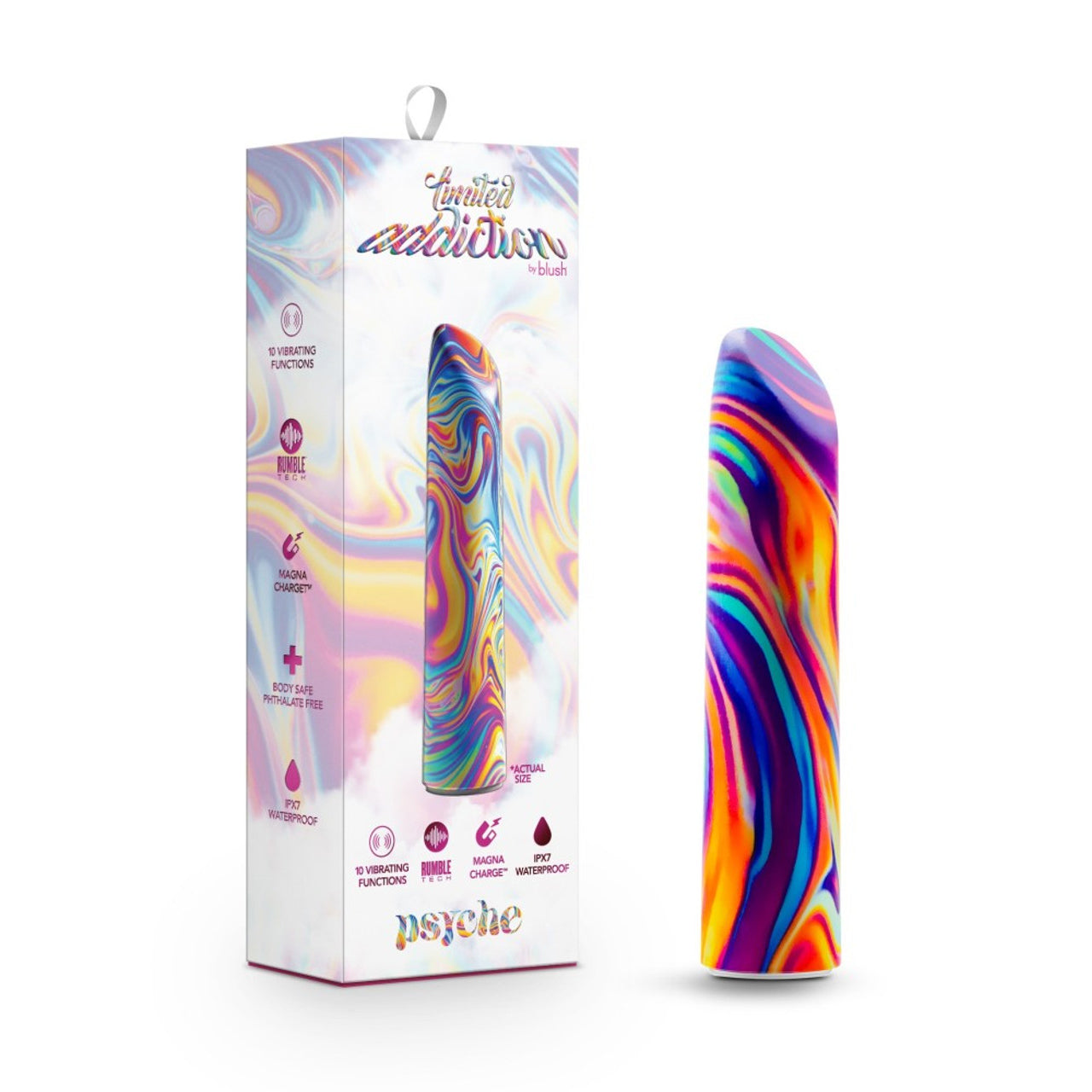 Limited Addiction Bullet Vibrator - Psyche - Power Vibe - Rainbow
