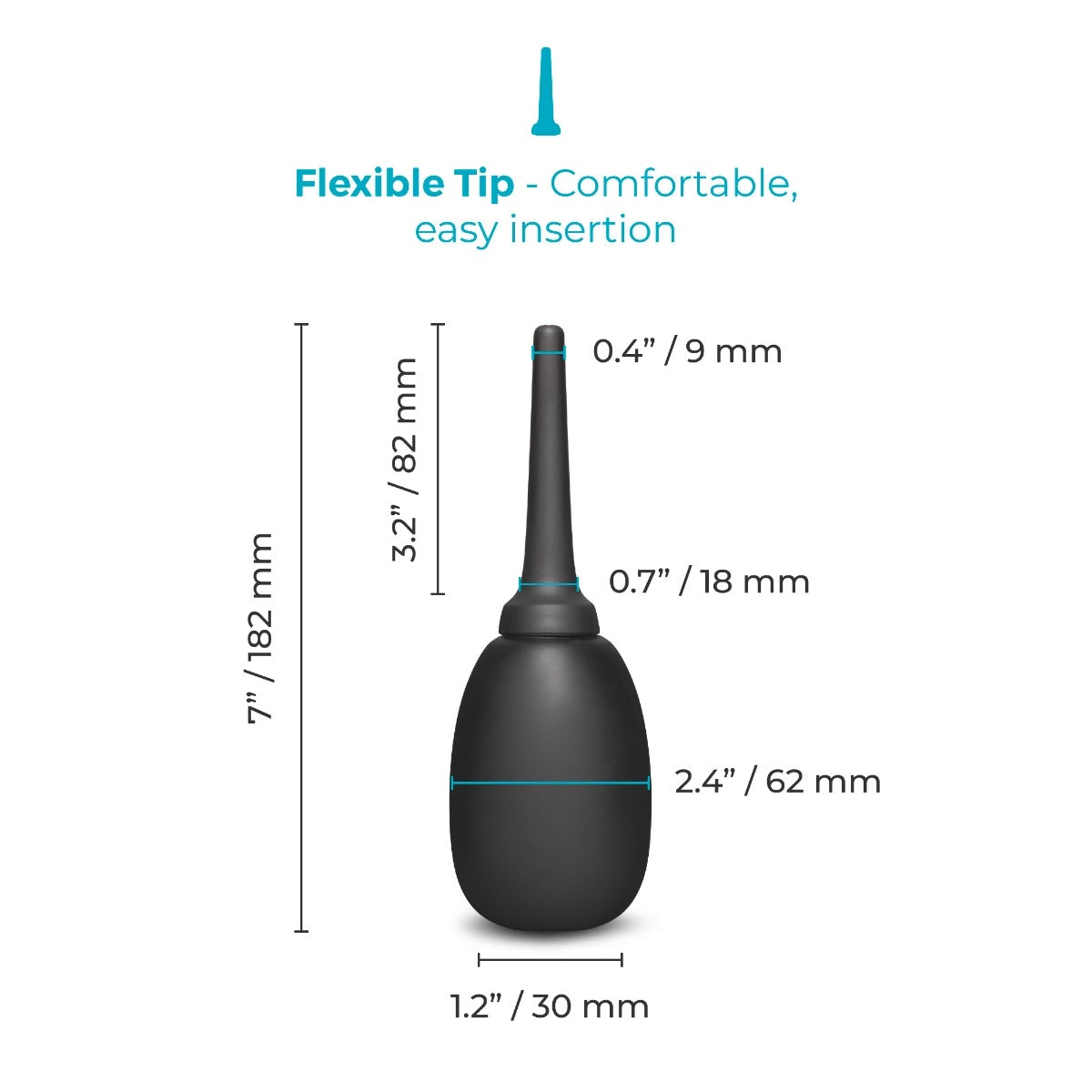 Flexible Silicone Enema Bulb Kit by b-Vibe