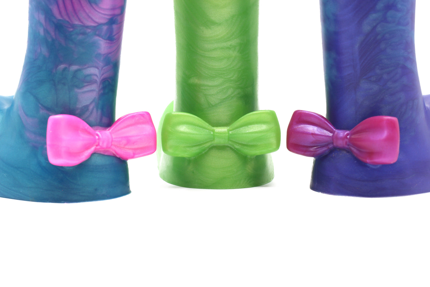 The Dashing Bowtie Dildo With Balls - Large Size