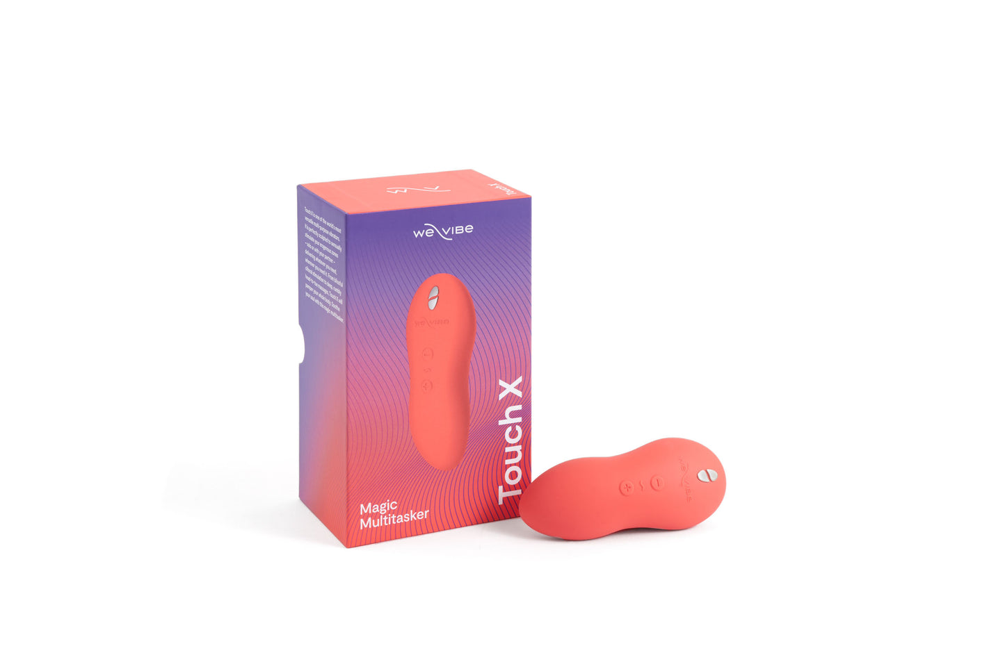 Touch X Rechargeable Palm Vibrator by We-Vibe - Coral