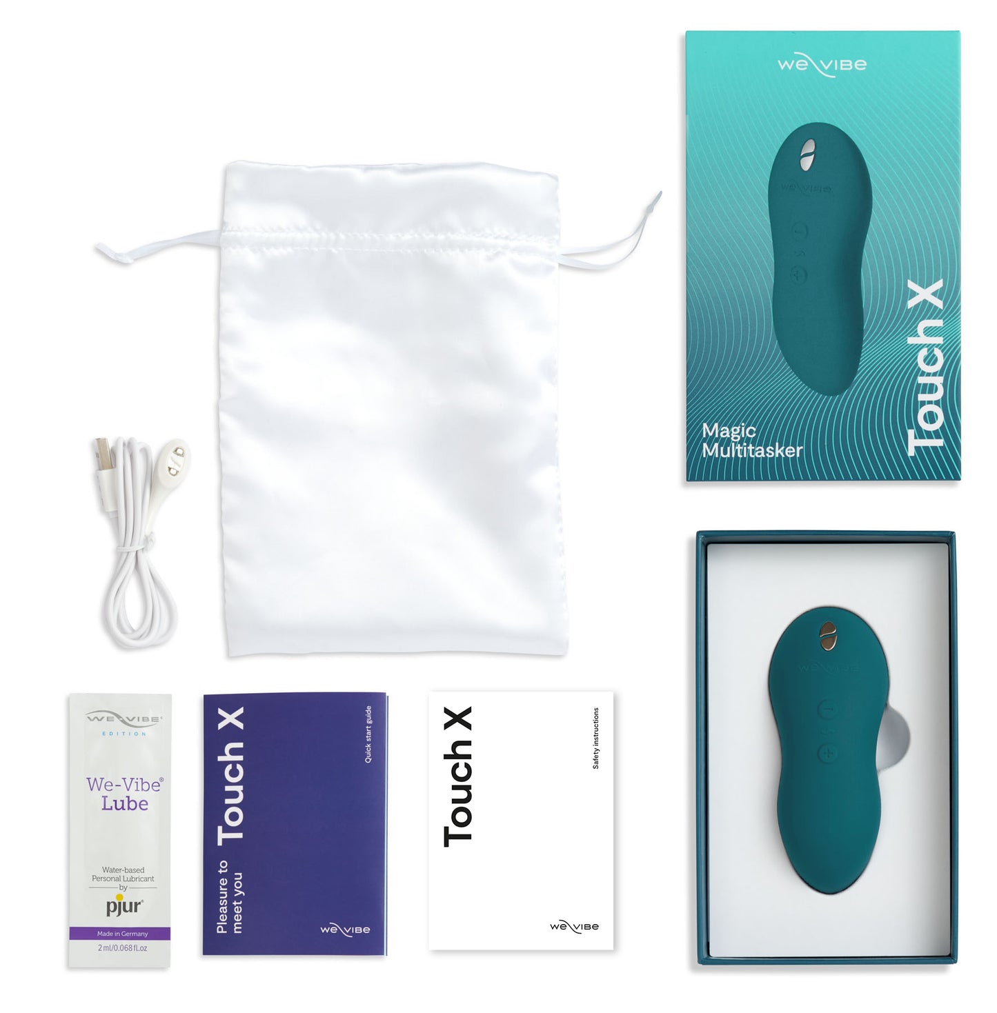 Touch X Rechargeable Palm Vibrator by We-Vibe - Green Velvet