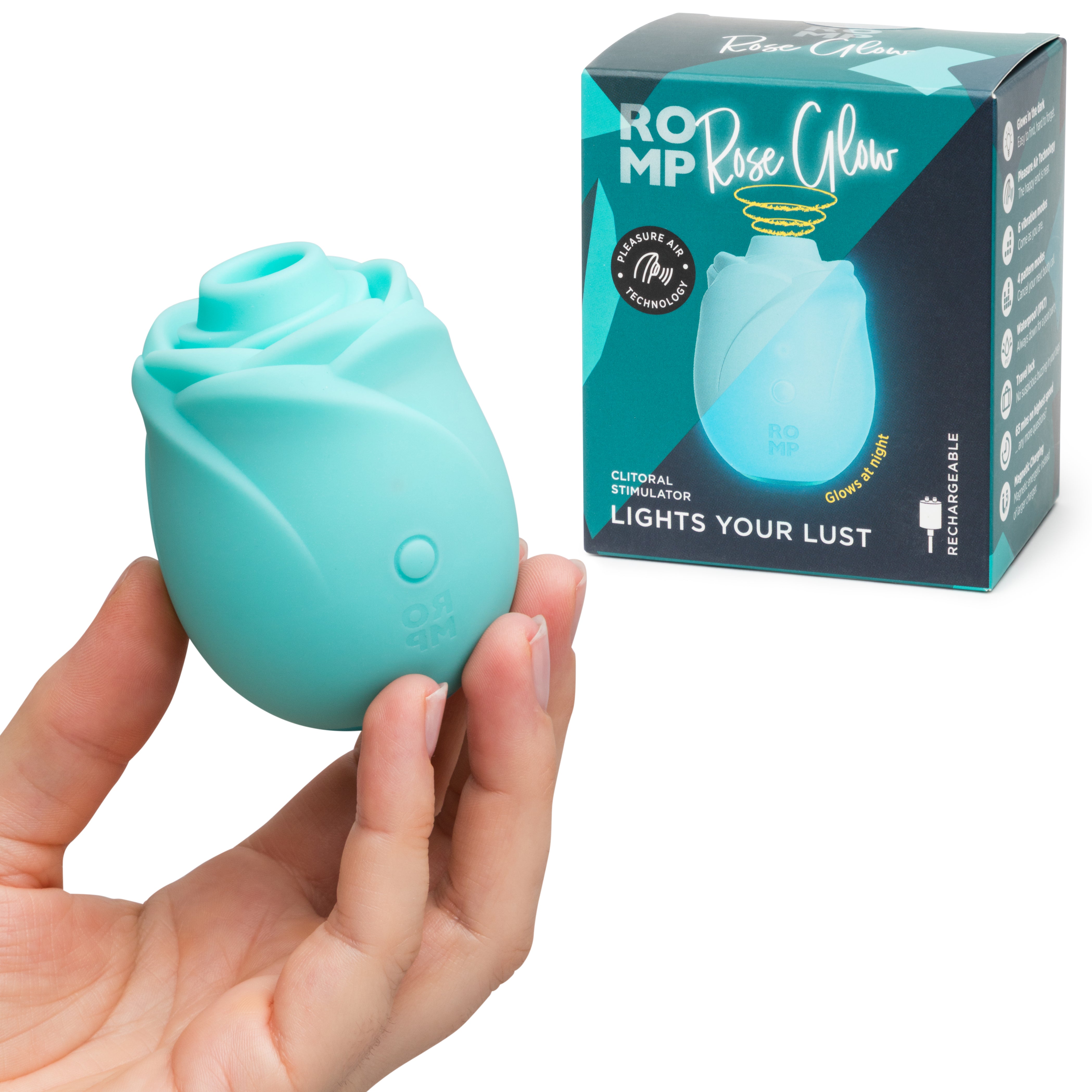 Glow-In-The-Dark Rose Toy Clitoral Stimulator by ROMP