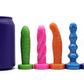 The Minima Set of 5 Finger-Sized Small Dildos - Rainbow Ready-Made