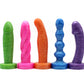 The Minima Set of 5 Finger-Sized Small Dildos - Rainbow Ready-Made