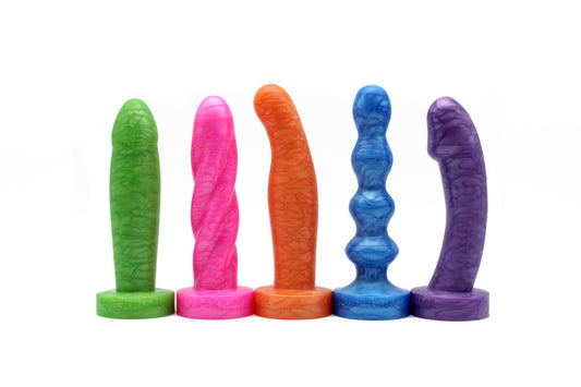 The Minima Set of 5 Finger-Sized Small Dildos - Rainbow Ready-Made