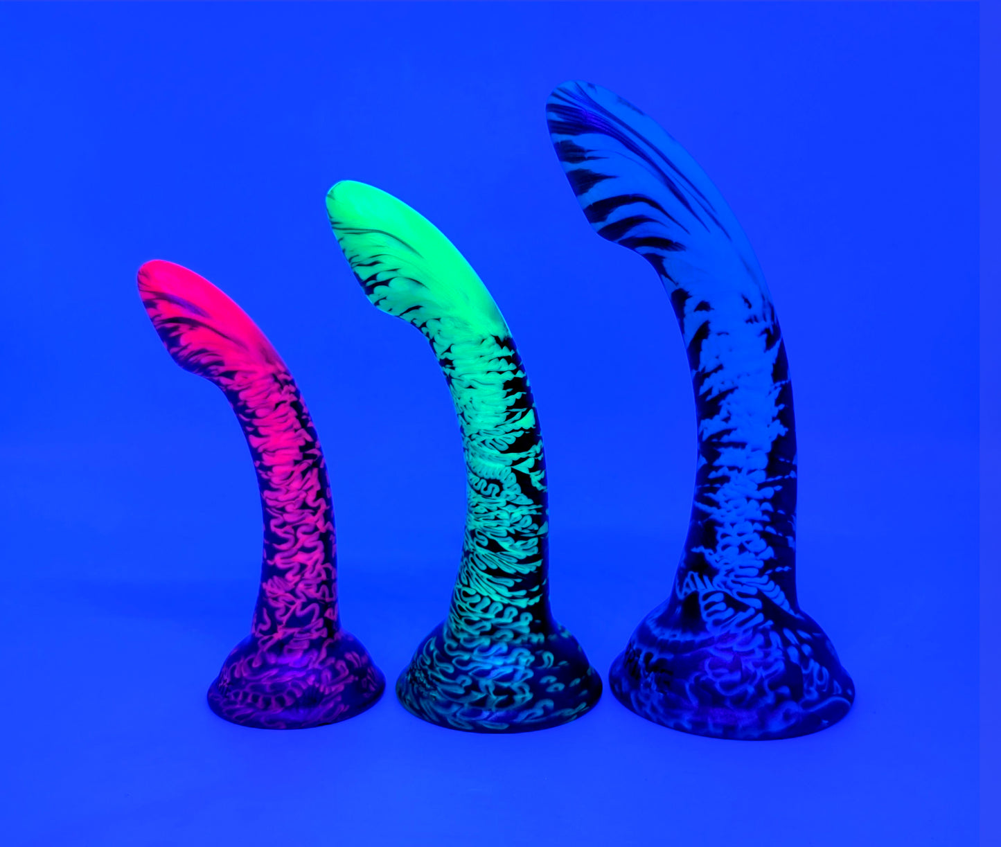 The Astra G-Spot Suction Cup Dildo - UV Reactive - Ready-Made