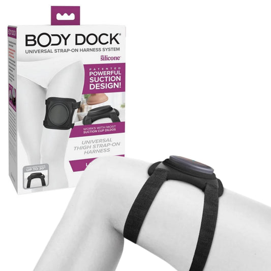 BodyDock Suction Cup Dildo Thigh Harness by Pipedream